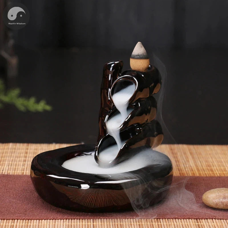 Creative Home Decor Backflow Stick Incense Burner Ceramic Censer Home Decoration Use In Home Teahouse Zen Yoga Decor -No Incense-Health Wisdom™