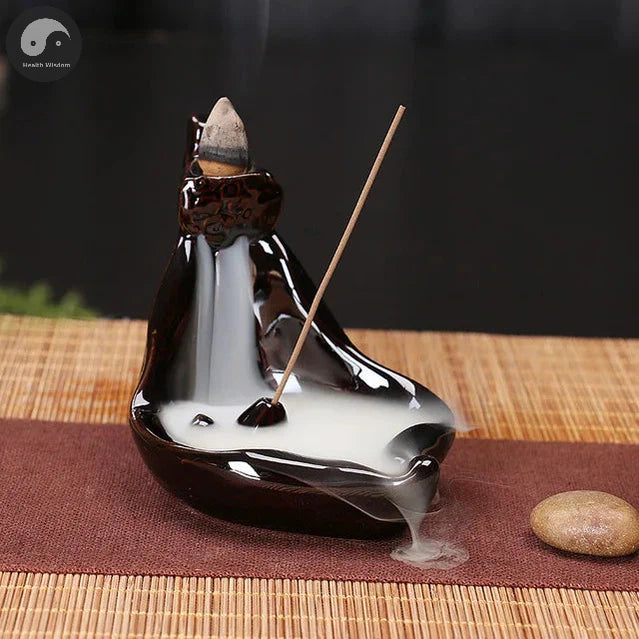 Creative Home Decor Backflow Stick Incense Burner Ceramic Censer Home Decoration Use In Home Teahouse Zen Yoga Decor -No Incense-Health Wisdom™