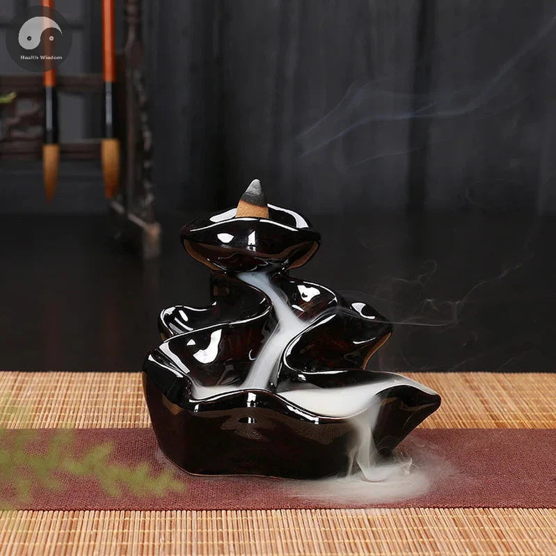 Creative Home Decor Backflow Stick Incense Burner Ceramic Censer Home Decoration Use In Home Teahouse Zen Yoga Decor -No Incense-Health Wisdom™