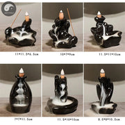 Creative Home Decor Backflow Stick Incense Burner Ceramic Censer Home Decoration Use In Home Teahouse Zen Yoga Decor -No Incense-Health Wisdom™