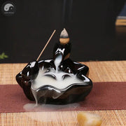 Creative Home Decor Backflow Stick Incense Burner Ceramic Censer Home Decoration Use In Home Teahouse Zen Yoga Decor -No Incense-Health Wisdom™