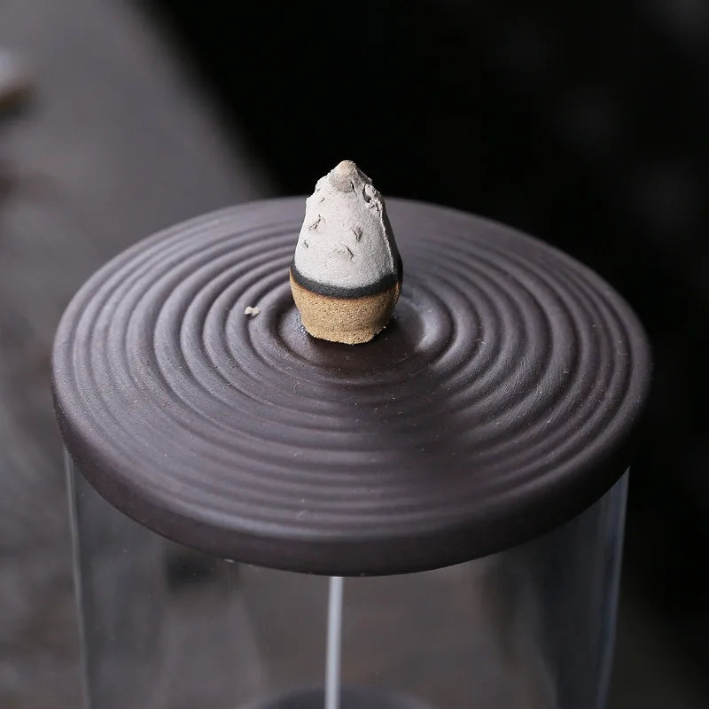 Creative Home Decorations Windproof Backflow Incense Burner Desktop Lucky Peaceful Ornaments Indoor Incense Fountain Candlestick-Health Wisdom™