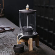 Creative Home Decorations Windproof Backflow Incense Burner Desktop Lucky Peaceful Ornaments Indoor Incense Fountain Candlestick-Health Wisdom™