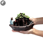 Creative Landscape of Guilin The Old Man Fishing Incense Cones Burner Incense Stick Holder Ceramic Censer Home Decoration-Health Wisdom™