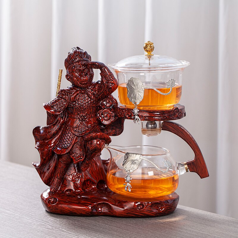 Creative Monkey King Glass Tea Set Automatic Teapot Tea Heat-resistant Kungfu Tea Drinking Tea Make-Health Wisdom™