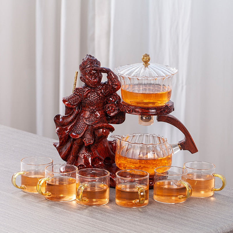 Creative Monkey King Glass Tea Set Automatic Teapot Tea Heat-resistant Kungfu Tea Drinking Tea Make-Health Wisdom™