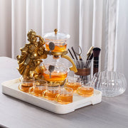 Creative Monkey King Glass Tea Set Automatic Teapot Tea Heat-resistant Kungfu Tea Drinking Tea Make-Health Wisdom™