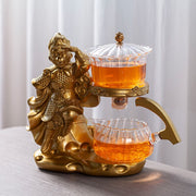 Creative Monkey King Glass Tea Set Automatic Teapot Tea Heat-resistant Kungfu Tea Drinking Tea Make-Health Wisdom™