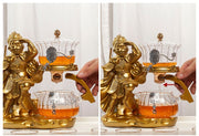 Creative Monkey King Glass Tea Set Automatic Teapot Tea Heat-resistant Kungfu Tea Drinking Tea Make Puer Tea Infuser-Health Wisdom™