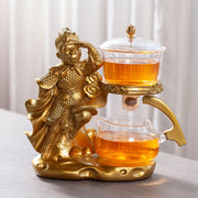 Creative Monkey King Glass Tea Set Automatic Teapot Tea Heat-resistant Kungfu Tea Drinking Tea Make Puer Tea Infuser-Health Wisdom™