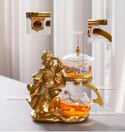 Creative Monkey King Glass Tea Set Automatic Teapot Tea Heat-resistant Kungfu Tea Drinking Tea Make Puer Tea Infuser-Health Wisdom™