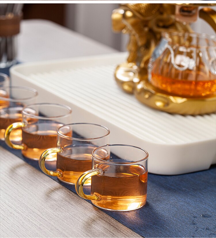 Creative Monkey King Glass Tea Set Automatic Teapot Tea Heat-resistant Kungfu Tea Drinking Tea Make Puer Tea Infuser-Health Wisdom™