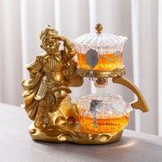 Creative Monkey King Glass Tea Set Automatic Teapot Tea Heat-resistant Kungfu Tea Drinking Tea Make Puer Tea Infuser-Health Wisdom™