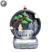 Creative Resin Rockery Landscape Decoration, High Mountains, Flowing Water, Backflow Incense Burner Home Tabletop Decor-Health Wisdom™