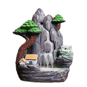 Creative Resin Rockery Landscape Decoration, High Mountains, Flowing Water, Backflow Incense Burner Home Tabletop Decoration-Health Wisdom™