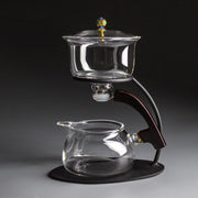 Creative Silver Inlaid Semi-automatic Tea Set Heat-resistant Glass Kung Fu Tea Set Teapot Teacup-Health Wisdom™