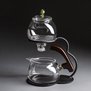Creative Silver Inlaid Semi-automatic Tea Set Heat-resistant Glass Kung Fu Tea Set Teapot Teacup-Health Wisdom™