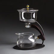 Creative Silver Inlaid Semi-automatic Tea Set Heat-resistant Glass Kung Fu Tea Set Teapot Teacup-Health Wisdom™