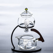 Creative Silver Inlaid Semi-automatic Tea Set Heat-resistant Glass Kung Fu Tea Set Teapot Teacup-Health Wisdom™