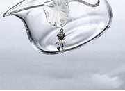 Creative Silver Inlaid Semi-automatic Tea Set Heat-resistant Glass Kung Fu Tea Set Teapot Teacup-Health Wisdom™