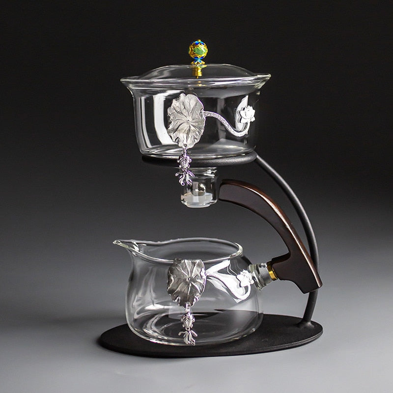 Glass Tea Set With Cognac Handle – Umi Tea Sets