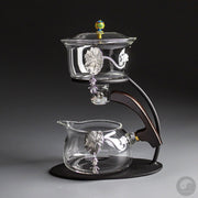 Creative Silver Inlaid Semi-automatic Tea Set Heat-resistant Glass Kung Fu Tea Set Teapot Teacup-Health Wisdom™