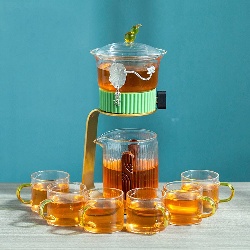 Creative Tea Maker Teapot Glass Automatic Tea Making Household Pu'er Scented Kung Fu tea Tea Set Infuser Drinking-Health Wisdom™