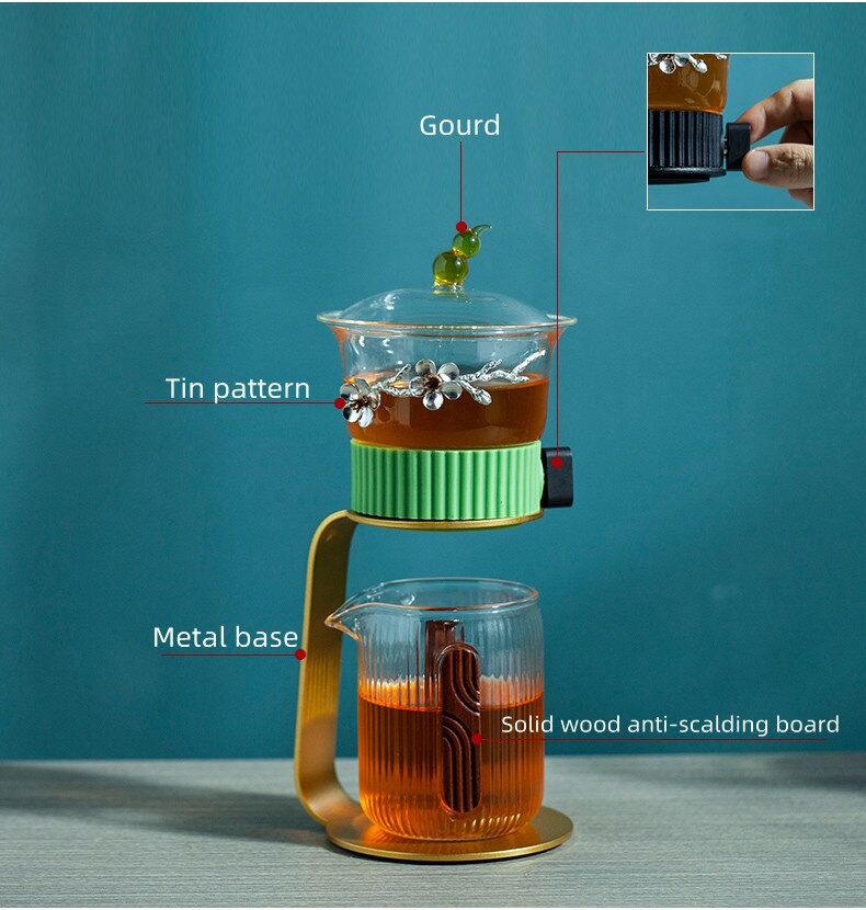 Creative Tea Maker Teapot Glass Automatic Tea Making Household Pu'er Scented Kung Fu tea Tea Set Infuser Drinking-Health Wisdom™