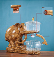 Creative Tea Set Elephant Shape Automatic Tea Set Pu'er Oolong Teapot And Cup Set Heat-resistant Glass Teapot With Base-Health Wisdom™