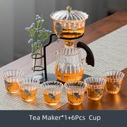 Creative Teapot Glass Automatic Tea Making Household Pu'er Scented Kung Fu Tea Set Infuser Drinking Tea Maker Heat-resistant Gl-Health Wisdom™