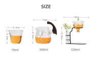 Creative Teapot Glass Automatic Tea Making Household Pu'er Scented Kung Fu Tea Set Infuser Drinking Tea Maker Heat-resistant Gl-Health Wisdom™