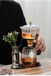 Creative Teapot Glass Automatic Tea Making Household Pu'er Scented Kung Fu Tea Set Infuser Drinking Tea Maker Heat-resistant Gl-Health Wisdom™