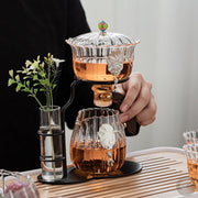 Creative Teapot Glass Automatic Tea Making Household Pu'er Scented Kung Fu Tea Set Infuser Drinking Tea Maker Heat-resistant Gl-Health Wisdom™