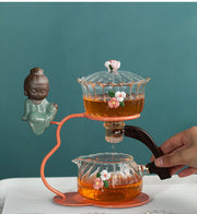 Creative Teapot Glass Automatic Tea Making Household Pu'er Scented Kung Fu tea Tea Set Infuser Drinking Tea Maker-Health Wisdom™