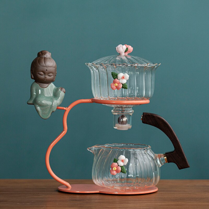 Creative Teapot Glass Automatic Tea Making Household Pu'er Scented Kung Fu tea Tea Set Infuser Drinking Tea Maker-Health Wisdom™