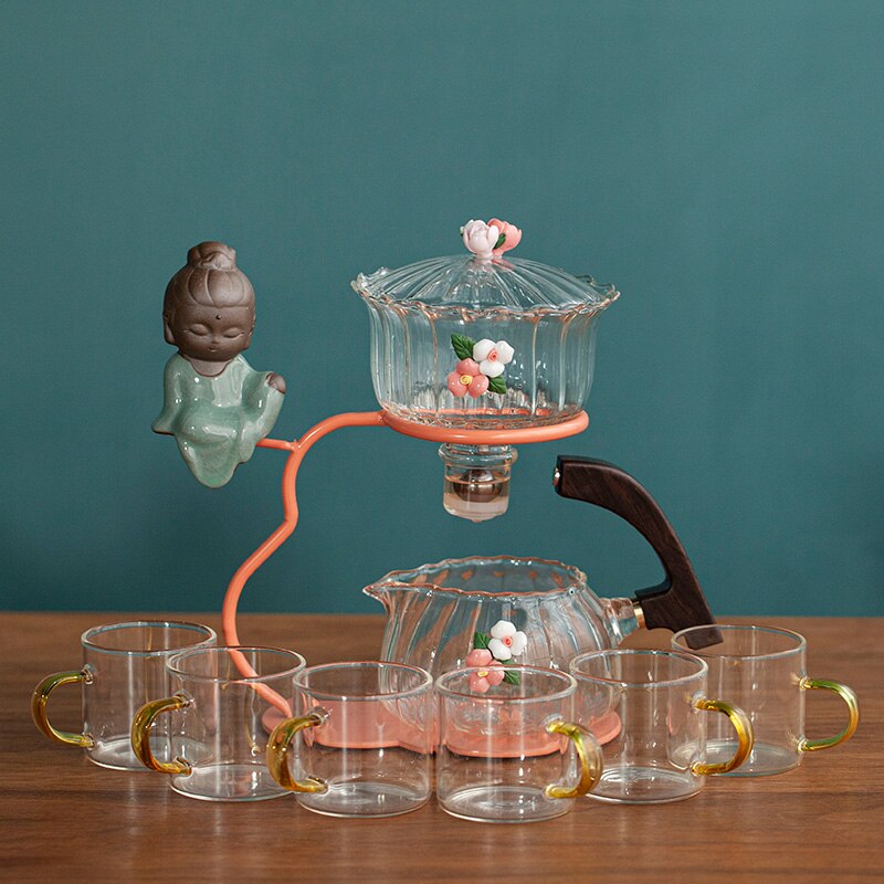 Creative Teapot Glass Automatic Tea Making Household Pu'er Scented Kung Fu tea Tea Set Infuser Drinking Tea Maker-Health Wisdom™