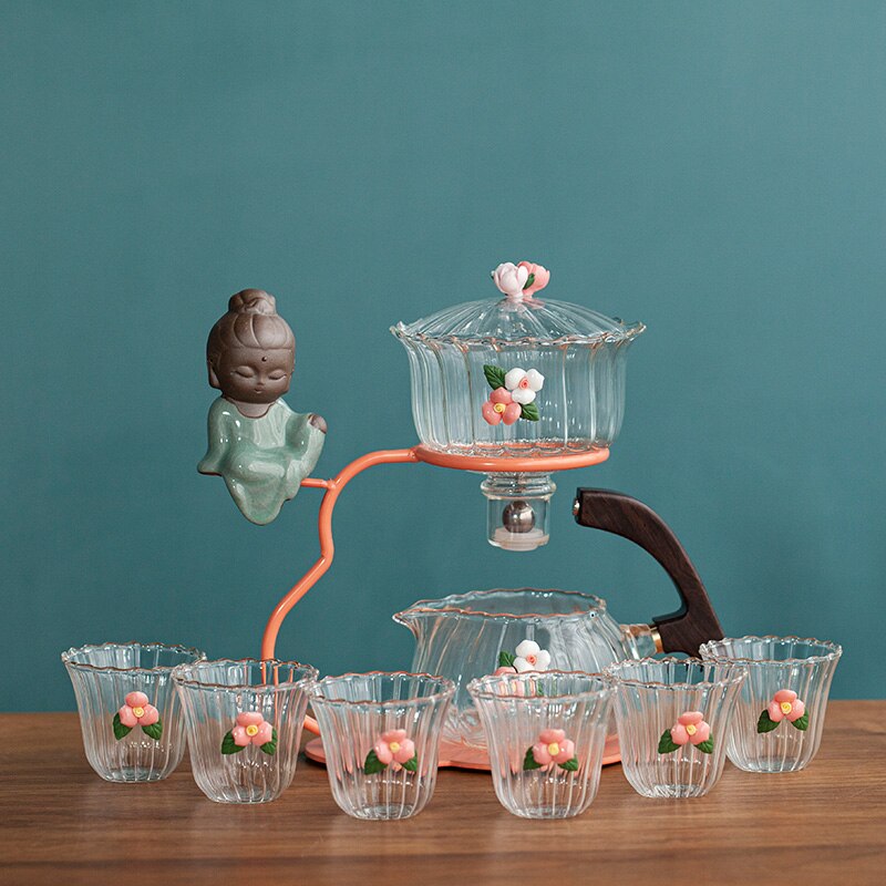 Creative Teapot Glass Automatic Tea Making Household Pu'er Scented Kung Fu tea Tea Set Infuser Drinking Tea Maker-Health Wisdom™
