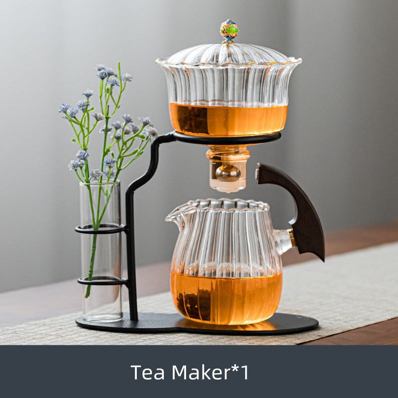 Creative Teapot Glass Automatic Tea Making Household Puer Scented Kung Fu Tea Set Infuser Drinking Tea Maker Heat-resistant-Health Wisdom™