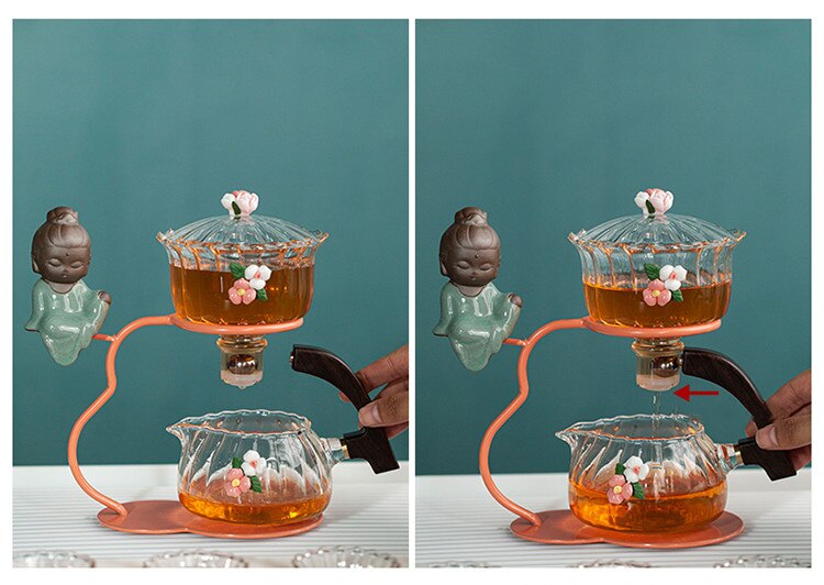 Creative Teapot Glass Automatic Tea Making Household Puer Scented Kung Fu tea Tea Set Infuser Drinking Tea Maker-Health Wisdom™