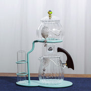 Creative flower arrangement Teapot Glass Lazy Automatic Tea Making Household Black Tea Tea Set Infuser Drinking-Health Wisdom™