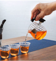 Creative flower arrangement Teapot Glass Lazy Automatic Tea Making Household Black Tea Tea Set Infuser Drinking-Health Wisdom™