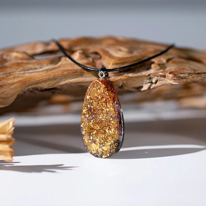 Cross And Wings Necklace Orgone Pendant Amulet Jewelry For Protection And Energy Orgonite Healing Crystals Stone-Health Wisdom™