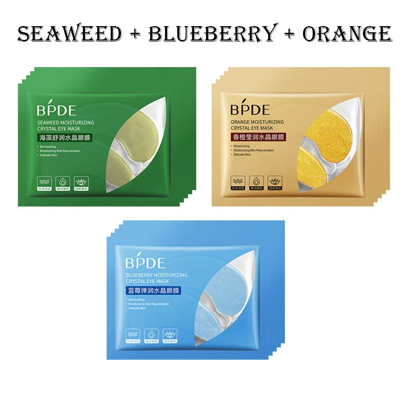 Crystal Collagen Gold Eye Mask Anti Dark Circles Anti-wrinkle Beauty Eye Patches For Eyes Skin Care Korean Cosmetics 30p=15pairs-Health Wisdom™