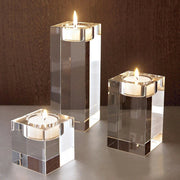 Crystal Glass Creative Romantic Candle Holders Tealight Candlestick Wedding Decorations Home Party Ornaments Desktop Candlestick-Health Wisdom™