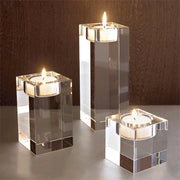 Crystal Glass Creative Romantic Candle Holders Tealight Candlestick Wedding Decorations Home Party Ornaments Desktop Candlestick-Health Wisdom™