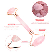 Crystal Roller Set Facial Massage Natural Jade Roller Gua Sha Kit Jade Scraper Rose Quartz Stone Face Lift Massager Beauty Tools-Health Wisdom™