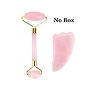 Crystal Roller Set Facial Massage Natural Jade Roller Gua Sha Kit Jade Scraper Rose Quartz Stone Face Lift Massager Beauty Tools-Health Wisdom™