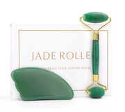 Crystal Roller Set Facial Massage Natural Jade Roller Gua Sha Kit Jade Scraper Rose Quartz Stone Face Lift Massager Beauty Tools-Health Wisdom™