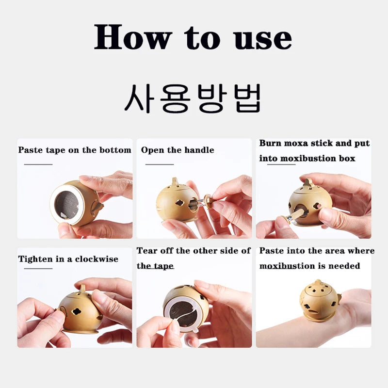 Cupping Massage Moxibustion Box Moxa Sticks Burner Acupuncture Point Therapy Women Gynaecopathia Heating Therapy Pain Relief-Health Wisdom™