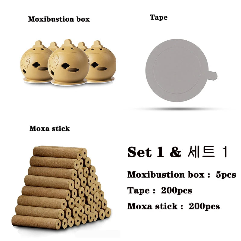 Cupping Massage Moxibustion Box Moxa Sticks Burner Acupuncture Point Therapy Women Gynaecopathia Heating Therapy Pain Relief-Health Wisdom™